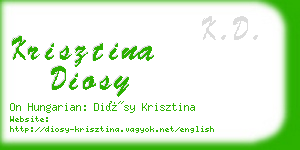 krisztina diosy business card